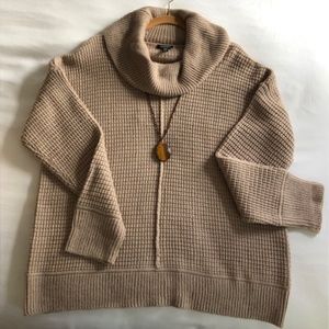 Jones New York Mixed-Stitch Cowl Neck Sweater